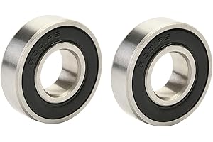 Othmro 6001-2RS Cuscinetti a gola profonda 12x28x8mm, cuscinetto a sfera doppia gomma sigillato in acciaio al carbonio 2pcs