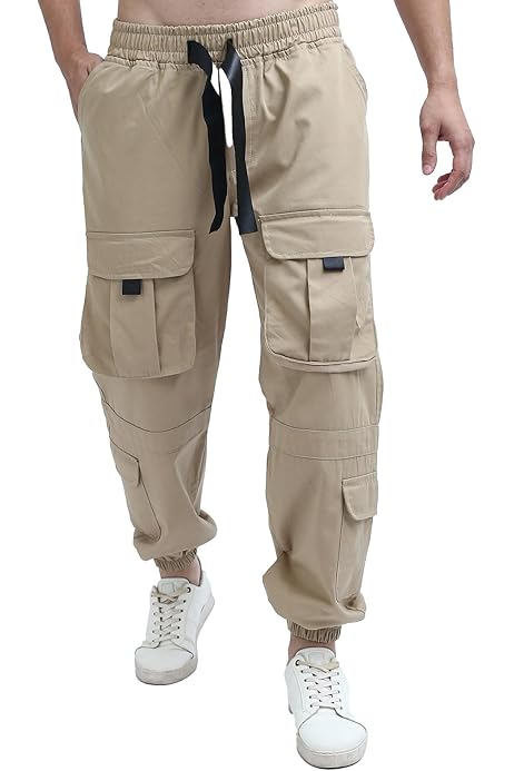 Samurai Pants ZRGHAOYLQ Mens Elastic Waist Joggers With Drawstring