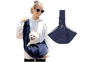 YOFDAL Bolso de Hombro para Mascotas, Transportín para Perros Pequeño Reversible Bolsa Ajustables, Libera Tus Manos para Viajar