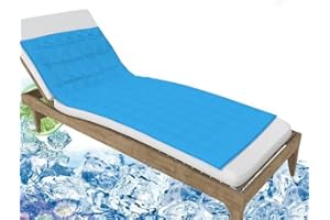 FFTT Pro Gel Cooling Mat for Adults, Humans Cool Mat Mattress for Night Sweats &Increase Sleep Quality, Single Bed Sheet Topper Mat Cushion -100% Safe and Clean Beach Mat （170 * 70cm ）（Blue）