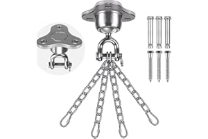 SELEWARE Cadena de bolsas pesadas, cadena y mosquetones, kit de boxeo para colgar bolsas de boxeo para bolsas pesadas, herramientas de entrenamiento para boxeo, Muay Thai, capacidad de 100 libras