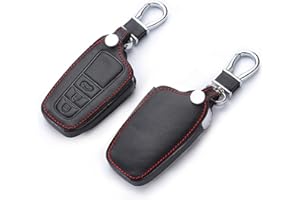 Otai Skórzany samochód Smart Key Protector Case Cover Key Bag Brelok do Toyota Camry Corolla Crown RAV4 (3 Przyciski)