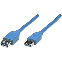 Manhattan USB 3.0 Verlängerungskabel, 2 Meter, Blau – SuperSpeed Für Superschnelle Datenübertragung