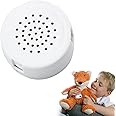 Mini Voice Recorder, Compact Sound Recorder Button Box, Recordable Voice Device for Teddy Bears, Plush Toys, and DIY Gifts, White Column Voice Recorder Sound Box (60 Second Recording)