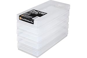 WestonBoxes - Caja de Almacenamiento para láminas Adhesivas 'Peel Off' para Manualidades (Transparente, Paquete de 5)
