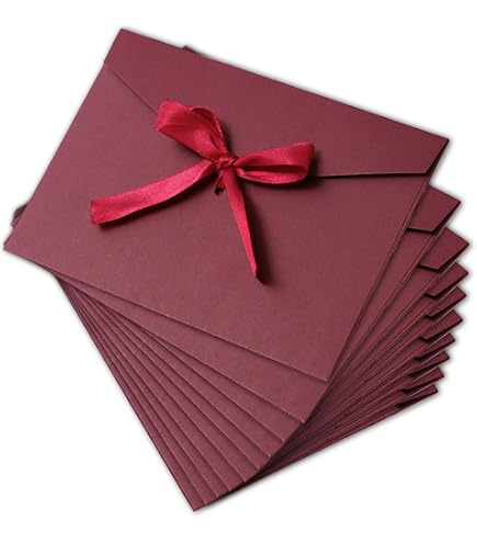 Enveloppes Vintage En Papier Kraft - Lot De 30 Avec Ruban Cuir - Format 17,2 X 12,5 Cm - Pour Cartes, Invitations, Cadeaux - Marron