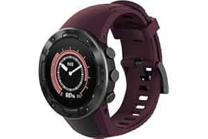 Chainfo Bracelet de Montre compatible avec Suunto 5, Bracelet respirable de montre-bracelet de silicone NO230508