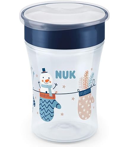 Gobelet Anti-fuite NUK Magic Cup 360° - 230 Ml - En Silicone Souple - Pour Bébé à Partir De 6 Mois - Facile à Boire Sans Renversement