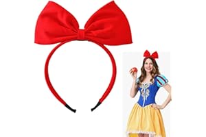 CSDPC Bow Headbands Headdress for Women Girls Red Bow Headband Large Bowknot Hairband Huge Bowknot Hair Bands Hair Hoop Perfect Hair Accessories for Cosplay Costume Party Decoration