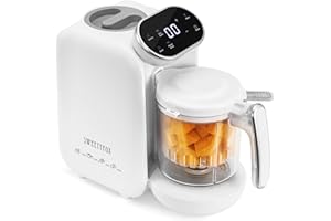 Sweety Fox - Blender z kuchenką dla niemowląt - 7 funkcji - Gotowanie na parze, Blender, Puls, Możliwość czyszczenia, Sterylizacja, Podgrzewanie, Rozmrażanie - Robot Kuchenka dla dzieci