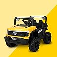 Jammbo X1 Battery-Operated Ride-on Premium Jeep Car for Kids - Dual Control Mode, Swing Function, LED Lights, Music & Connectivity - BIS Certified with Seat Belts & Springs - Yellow -(Ages 2Y-8Y)
