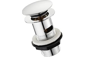 Ideal Standard S8803AA Push-Open-Ventil, Waschbeckenablauf Ablaufgarnitur für Waschtisch, Chrom