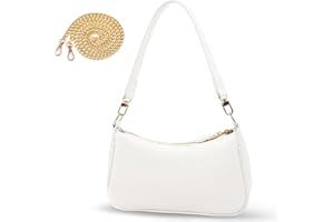 Genérico Bolso de hombro de piel sintética para mujer, bolso de mano con cadena, bolso de hombro para mujer, bolso de hombro pequeño con cremallera