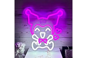 PILOYINDE Luce Al Neon Kuromi Simpatico Arredamento Con Luce Al Neon Regalo Di Luce Al Neon Kuromi Per Bambini Luce Al Neon Kuromi Adatta Per La Decorazione Della Camera Da Letto