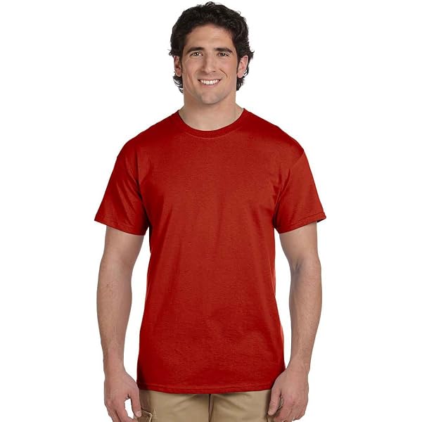 Hanes ComfortBlend EcoSmart Crewneck T-Shirt For Men - 5.2 Oz, 50% Cotton 50% Polyester, Made With Recycled Materials