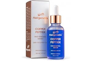Hairgenetix Kopparpeptid Hartillvaxt Serum - GHK-Cu & AHK-Cu - Mot Haravfall Harbottenbehandling for Tunnare Har - Man och Kv