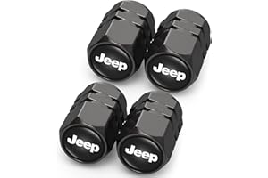 ZHNGZHJ 4 Tappi per valvole di pneumatici per Jeep Grand Cherokee Comander Wrangler Compass Renegade Patriot auto,sostituzione tappi parapolvere pneumatici auto,accessori per pneumatici