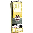 Homax - 33873161011 Steel Wool, Extra Fine Grade #000, 16 Pads