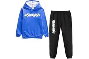 amropi Ragazzi 2 pezzi Abbigliamento Set Tuta Felpa Con Cappuccio e Pantaloni Età 2-15 anni