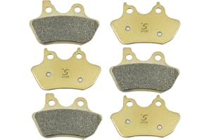 S SYUU Motocicleta ibra de cobre delantero y trasero Pastillas de freno Compatible con Harley Davidson Touring FLHTCU-i Electra Glide Ultra Classic 2000-2007 FLHX/FLHXi Street Glide 2006-2007 FA400FR