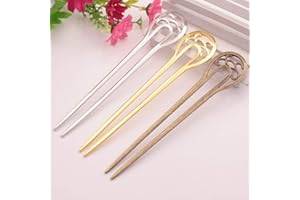 CAREOR – Lot de 3 broches à cheveux en forme de U en métal pour femme, 16 cm