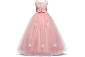 Discoball Girls Princess Dress Big Girls Evening Party Floor Length Dress Kids Bridesmaid Wedding Party Pageant Vintage Dresses