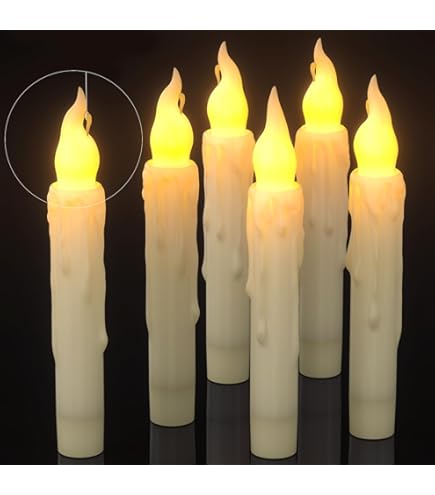 OKESYO LED Tannenzapfen Kerzen - 2 Stück Flammenlose Weihnachtskerzen Mit Flackernder Flamme