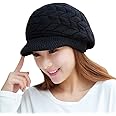 Alexvyan Imported Unisex Wool Men And Women Winter Cap Woolen Knitted Warm Hat (Fur Inside) Hats For Ladies Beanie Girls Skullies Caps (Black), Free Size