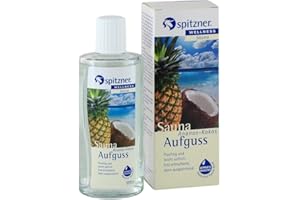 ‎SPITZNER spitzner Saunaaufguss Ananas-Kokos fruchtig-süß 190 ml – Wellness Sauna Aufguss, tropisches Saunaduft Konzentrat, Erfrischung und Ausgleich, natürliches Saunaöl