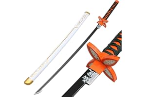 ZNLVZSH Demon Slayer Blade Drewniany Samuraj Miecz, Anime Cosplay Ninja Miecz rekwizyty, dla fanów Boże Narodzenie lub urodziny anime miłośników Dekoracyjne zabawki, 41 cali, Kochou Shinobu