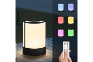 light to hope Lámpara LED solar para exteriores, regulable, lámpara de mesa LED, batería USB, recargable con mando a distancia, portátil, IP44, para camping, jardín, terraza, mesa de comedor, bar