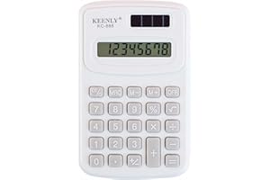 SHUNSHI Pocket Calculator, 8-Digit Basic Calculators Desktop Battery Mini Desk Standard Function Simple Calculator for Office, Home, School (White)
