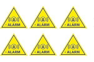 RITTER MEDIENDESIGN Lot de 6 Autocollants de qualité supérieure - Alarme sécurisée - Résistant aux intempéries et aux UV.