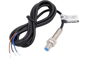 Heschen Interruptor de sensor de proximidad inductivo M8, tipo de escudo, LJ8A3-1-Z/BX-DC5V, detector 1mm, 5VDC 200mA, NPN normalmente abierto (NO), 3 cables
