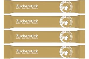 ‎BISTROZUCKER Zuckersticks Golden Sunrise 1000 x 4g | edles goldenes Design | einzeln elegant verpackt | Nachhaltige Verpackung | Natürlich nachhaltiger Markenzucker aus deutschem Zuckerrübenanbau