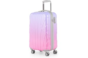 SUITLINE - Trolley da cabina rigido aereo, bagaglio a mano leggero 55 cm, 34 litri, Design sfumato Sakura