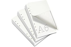SWTYExt 3 Confezioni Fogli A6 Con Buchi di Ricarica Carta 180 Raccoglitore ad Anelli A6 Fogli Agenda A6 Anelli Agenda ad Anelli Agenda Bullet Journal per Quaderno ad Anelli Bullet Journal