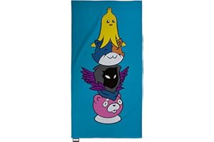 Fortnite Oficjalny ręcznik | Peely, Meowscles, Raven and Cuddle Team Leader | 100% super miękka bawełna, idealny do domu, na plażę i basen, 140 x 70 cm