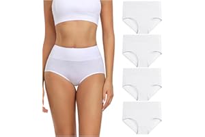 wirarpa Ladies Knickers Cotton Full Briefs High Waisted Underwear Panties for Women Multipack