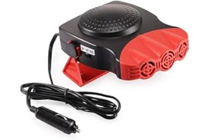 WANYIG Réchauffeur de Voiture, Chauffage Portable Voiture 12V 150W pour refroidissement, chauffage, dégivrage et désembuage (Rouge)