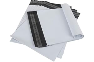 AENZA 20X30cm Versandtaschen Plastik Versandbeutel Blickdicht Selbstklebend Versandtaschen Warensendung Versandtüten für Kleidung Logistikverpackungen Transport Verpackungskarton 30Stück Weiß