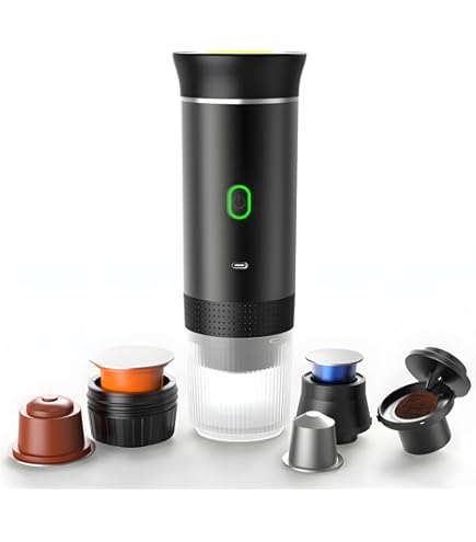 OrkeyDolk® Mini Espresso Maschine – Tragbare 9-Bar Kaffeemaschine, 150 Ml, Klappbar | Für Unterwegs, Büro & Kleine Küchen
