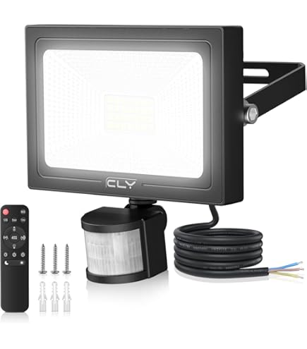 Faretto LED Esterno Con Sensore Movimento 50W - 2 Pezzi, 5000LM, Ideale Per Giardino, Patio E Cortili