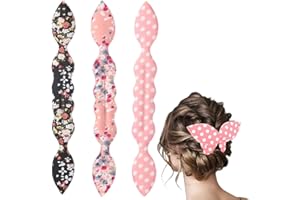 ‎CUHZA CUHZA Magischer Haarknoten, 3 Stück Haarknotenmacher, Hair Bun Maker, Haarknoten Maker, Haarhalter Schwamm Clips Haar Styling Donut Brötchen Haar Twist Lockenwickler Donut Tools für Mädchen Frauen