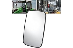 Biqing 1pcs Forklifts Side View Mirror Rear View Mirror (4 5/8"x8") 360° Adjustable Blind Spot Mirror Rectangle for Tractors Forklifts