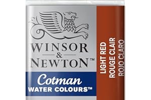 Winsor & Newton 0301362 Cotman Farba akwarelowa Studio Farby akwarelowe, żywe kolory o odpowiednich właściwościach wykonania, półkostka - Light Red