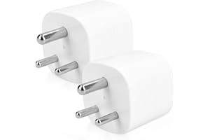 kwmobile 2X Indie Travel Adapter - Schuko Type D Compact Adapter - Kompatybilny z gniazdem Nepalu Sri Lanka Madagaskar - Biały