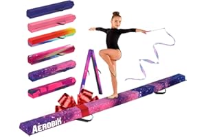 ORIGINAL CUP Aerobik – Poutre de Gymnastique Pliable 240 cm Galaxy – Enfants et Adultes – Rigide, Légère, Antidérapante – Entraînement Gym – 3 Couches Revêtement Soft Touch – Original Corner