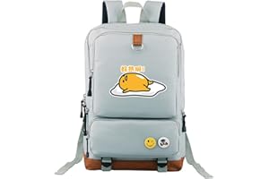WANHONGYUE Gudetama Anime Bolsos Mochila para Portátil Bolsa para la Escuela Estudiantes Backpack Gris Claro /1