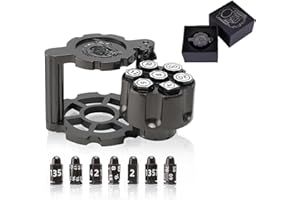 Buithafu Dadi in metallo per proiettili, set di 7 dadi con spinning revolver container dadi per Sci- Fi Tabletop giochi accessori